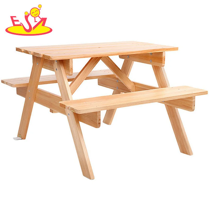 Popular Outdoor Garden Furniture Wooden Picnic Table Bench Set For Kids W01D307
